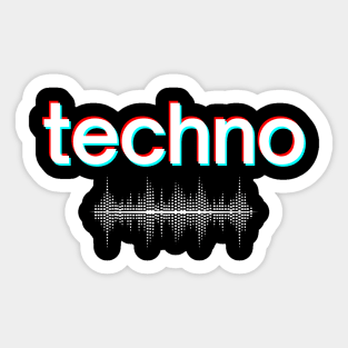 Techno Music Sticker